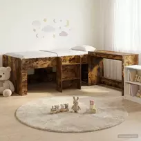 Vaikų Aukštas Lovos Rėmas su Rašomuoju Stalu 2 vnt.
