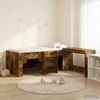 Lova su stalu 2 vnt. Dūminio ąžuolo Apdirbta mediena