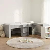 Vaikų Aukštas Lovos Rėmas su Rašomuoju Stalu 2 vnt.