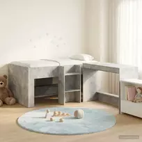 Vaikų Aukštas Lovos Rėmas su Rašomuoju Stalu 2 vnt.