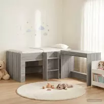 Vaikų Aukštas Lovos Rėmas su Rašomuoju Stalu 2 vnt.