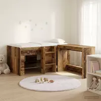 Vaikų Aukštas Lovos Rėmas su Rašomuoju Stalu 2 vnt.