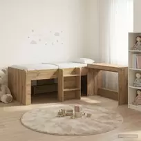 Vaikų Aukštas Lovos Rėmas su Rašomuoju Stalu 2 vnt.