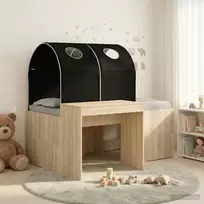 Lovos su Tuneliu 3 vnt. Artisian ąžuolas ir juoda