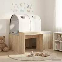 Lovos su Tuneliu 3 vnt. Artisian ąžuolas ir balta