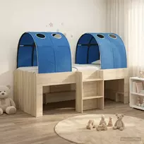 Lovos su Tuneliu 3 vnt. Sonoma ąžuolo ir mėlyna