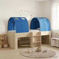 Lovos su Tuneliu 3 vnt. Sonoma ąžuolo ir mėlyna