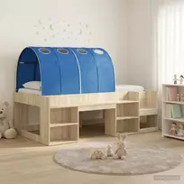 Lovos rėmas su tuneliu 3 vnt. Sonoma ąžuolo ir mėlyna