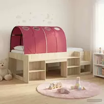 Lovos rėmas su tuneliu 3 vnt. Sonoma ąžuolo ir raudona