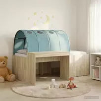 Vaikų Aukštas Lovos Rėmas su Rašomuoju Stalu 3 vnt.