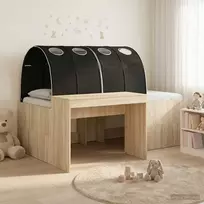 Vaikų Aukštas Lovos Rėmas su Rašomuoju Stalu 3 vnt.