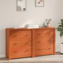 Kabalas 2 pcs Vaško Ruda 140 x 35 x 80 cm Tvirtas pušies medis