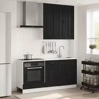 Virtuvės vienetas KALMAR 5 pcs Juoda Apdirbta mediena