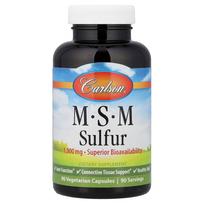Carlson Labs MSM Sulfur 1000mg Veggie Capsules, 90 Counts 90 pcs - 1 ea