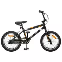 BMX Dviratis 16 Colių 5-8 metų amžiaus Juoda