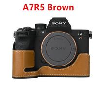 PU Leather Camera Half Case for Sony A7R5 A7RM5 A7RV A7CII A7C2 Battery Opening Bottom Cover