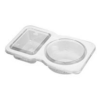 50/100pcs Disposable Container For Condiments Large 2 Compartment Snack Containers For Sampling 50Pcs