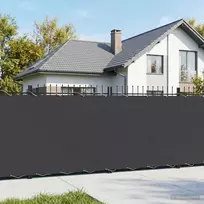 Balkono privatumo ekranas 1,8 x 15 m Audinys su PU danga Juoda