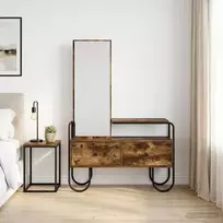 Makiažo stalas su stalčių Dūminio ąžuolo 100 x 36,5 x 136 cm