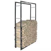 Stovas malkoms, juodos spalvos, 80x25x150cm, plienas