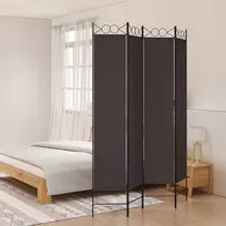 Kambario pertvara, 4 dalių, rudos spalvos, 160x220cm, audinys