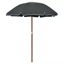 Sodo skėtis nuo saulės su plieniniu stulpu, antracito, 180cm