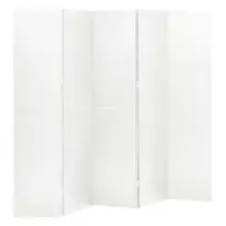 Kambario pertvara, 5 dalių, baltos spalvos, 200x180cm, plienas