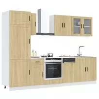 Virtuvinių spintelių komplektas, 8 dalių, Porto, ąžuolo