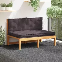 Grindų/paletės pagalvėlės, 2vnt., antracito spalvos, medvilnė