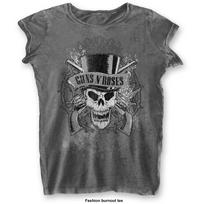 Guns N' Roses Ladies Slim Fit T-Shirt: Faded Skull OFFICIAL NEW 3XL