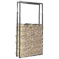 Stovas malkoms, juodos spalvos, 100x25x200cm, plienas