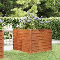 Aukštas sodo lovelis, rūdžių, 100x100x77cm, Corten plienas