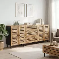 Saugojimo spintos 3 vnt. 180 x 33 x 75 cm Kietas mango medis