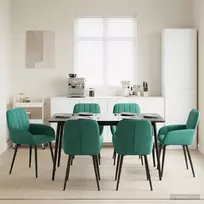 Valgomojo kėdės 6 pcs Aksomas Turkio 57 x 50 x 85 cm