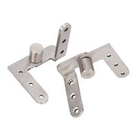 Door Pivot Hinges Heavy Duty Stainless Steel 270 Degree Rotating Inset Hinge Left Right Maximum Load 130lbs Silver