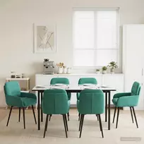 Valgomojo kėdės 6 pcs Aksomas Turkio 59 x 59,5 x 90 cm