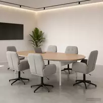 Sukamosios stalo kėdės 6 vnt. 54 x 55 x 90 cm Šviesiai pilka