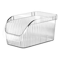 Virtuvės prieskonių organizatorius su pertvaromis Skaidri plastikinė laikymo dėžutė prieskonių pakeliams, padažams Stackable Apsaugota nuo dulkių laikymo dėžutė maisto sandėliukui, spintai B