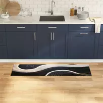 Virtuvės kilimas Juoda 150 x 45 cm Aksomas