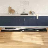 Virtuvės kilimas Juoda 300 x 60 cm Aksomas