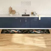 Virtuvės kilimas Juoda 300 x 60 cm Aksomas