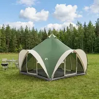Tipi palapinė su stogu Žalia 6 asmenims Poliesteris ir plienas