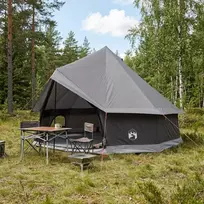 Tipi palapinė su stogu Ruda Pilka 400 x 400 x 250 cm