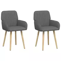 Valgomojo kėdės 2 pcs Audinys Tamsiai pilka 56,5 x 50 x 87,5 cm