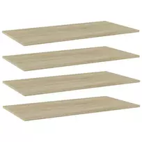 Knygų lentynos plokštės, 4vnt., ąžuolo, 100x50x1,5cm, MDP
