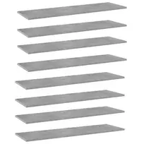 Knygų lentynos plokštės, 8vnt., betono, 100x30x1,5cm, MDP