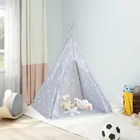 Vaikiška tipi palapinė, pilka, 115x115x160cm, poliesteris