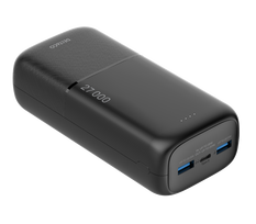 Išorinė baterija DELTACO, 27 000 mAh su greituoju įkrovimu ir 3 jungtimis, 2x USB-A 22.5W, 1x USB-C PD 20W, juoda / PB-C1011 / 1