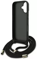 Dėklas telefonui iPhone 17 su dirželiu juodas Guess