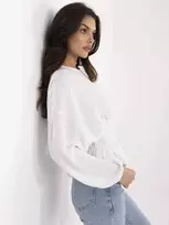 Palaidinė balta elegantiška ilgomis rankovėmis